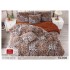 Lenjerie Fluffy Maro-Alb 6 Piese Pat Dublu – Moale, Călduroasă și Elegantă, LCF-039