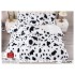 Lenjerie Fluffy Alb-Negru 6 Piese Pat Dublu – Moale, Călduroasă și Elegantă, LCF-040