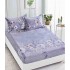 Cearsaf cu elastic COCOLINO, 180x200x25cm, plus 2 fete de perne, Lila-Alb, flori, HC-038