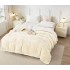 Patura Cocolino cu Blanita, Model, FLUTURI, 3D, Pat 2 Persoane, 200x230 cm, Crem, PCT-015