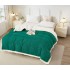 Patura Cocolino cu Blanita, Model, FLUTURI, 3D, Pat 2 Persoane, 200x230 cm, Verde smarald, PCT-019
