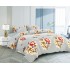 Lenjerie pat dublu, Super Pufoasa COCOLINO, 4 piese, Gri-Multicolor, flori, LDC-001