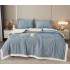 Patura Cocolino cu Blanita plus Doua Fete de Perna, Model, FLUTURI, 3D, 200x230 cm, Gri albastrui, PCT-025