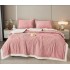 Patura Cocolino cu Blanita plus Doua Fete de Perna, Model, FLUTURI, 3D, 200x230 cm, Roz, PCT-028