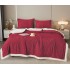 Patura Cocolino cu Blanita plus Doua Fete de Perna, Model, FLUTURI, 3D, 200x230 cm, Rosu, PCT-030