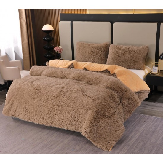 Pilota Fluffy cu Blăniță 200x230 cm + 2 fețe de pernă – Model Maro, PF-030 Pilote Fluffy