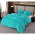 Pilota Fluffy cu Blăniță 200x230 cm + 2 fețe de pernă – Model Turquoise, PF-033