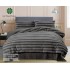 Lenjerie pat dublu, Super Pufoasa, din Blanita artificiala de Iepure, 4 piese, Gri inchis, LCE-068