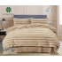 Lenjerie pat dublu, Super Pufoasa, din Blanita artificiala de Iepure, 4 piese, Crem, LCE-073