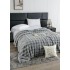 Patura CoCoLiNo Pufoasa din Blanita artificiala de iepure, 200x230 cm, Gri deschis, PCI-023