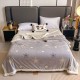 Pătură Cocolino cu blăniță 200x230 cm – moale, călduroasă și premium - Gri, model stele, PBC-074 Paturi cu Blanita