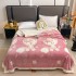 Pătură Cocolino cu blăniță 200x230 cm – moale, călduroasă și premium - Roz, model vulpita, PBC-081