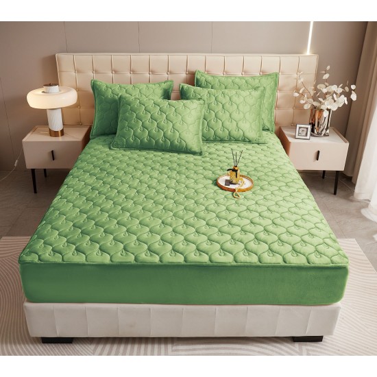 Huse/Topper pentru saltea cu elastic 180x200, Verde, HTC-009 Husa/Topper cu ELASTIC 180-200 cm