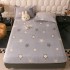Cearsaf cu elastic COCOLINO, 180x200x25cm, plus 2 fete de perne, Gri-Galben, stele, HC-080