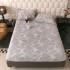 Cearsaf cu elastic COCOLINO, 180x200x25cm, plus 2 fete de perne, Gri-Bej, linii, HC-064