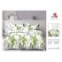 Set Lenjerie de Pat din Finet cu 2 Fete, 6 Piese, Pat 2 Persoane, Alb-Verde, fluturi, OLD-007