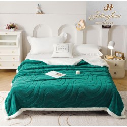 Patura Cocolino cu Blanita, Model, DUNGI, 200x230 cm, Verde smarald, PCT-040