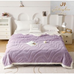 Patura Cocolino cu Blanita, Model, DUNGI, 200x230 cm, Lila, PCT-041