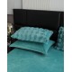 Lenjerie de pat, DeLuxe, cocolino tip blăniță iepure, 2 persoane, 6 piese, Verde, LCE-029 Lenjerii Blanita Iepure