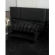 Lenjerie de pat, DeLuxe, cocolino tip blăniță iepure, 2 persoane, 6 piese, Negru, LCE-027 Lenjerii Blanita Iepure