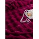Lenjerie de pat, DeLuxe, cocolino tip blăniță iepure, 2 persoane, 6 piese, Bordo, LCE-074 Lenjerii Blanita Iepure