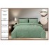 Set Lenjerie Pufoasa Cocolino Grofata cu Elastic, 4 Piese, Pat 2 Persoane, Verde, LEC-103