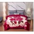 Patura Cocolino dubla si pufoasa perfecta pentru sezonul rece 200 x 230 cm, Bordo-Crem, trandafiri, PCM-023