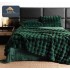 Lenjerie de pat, DeLuxe, cocolino tip blăniță iepure, 2 persoane, 6 piese, Verde smarald, LCE-043