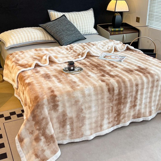 Patura Cocolino cu Margine, 200x230 cm, Bej degrade, PCJ-016 Paturi cu Margine