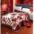 Patura Cocolino dubla si pufoasa perfecta pentru sezonul rece 200 x 230 cm, Bordo, flori, PCM-024