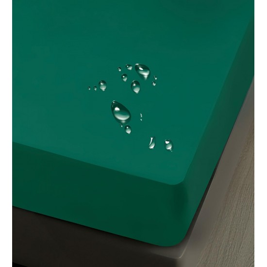 Husa pat impermeabila, 160x200cm, plus 2 fete de perna, Verde smarald, HPI-014 Huse Pat Impermeabile