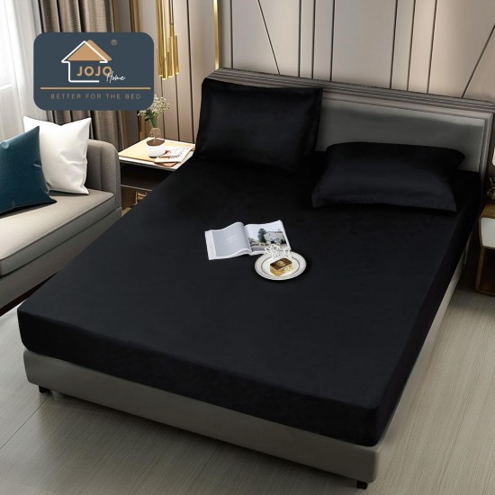 Husa pat impermeabila, 180x200cm, plus 2 fete de perna, Negru, HPI-007 Huse Pat Impermeabile
