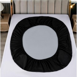 Husa pat impermeabila, 160x200cm, plus 2 fete de perna, Negru, HPI-017