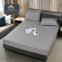 Husa pat impermeabila, 160x200cm, plus 2 fete de perna, Gri deschis, HPI-021