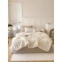 Patura CoCoLiNo Pufoasa din Blanita artificiala de iepure, 200x230 cm, Alb, PCI-012