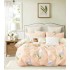 Set Lenjerie de Pat din Finet cu 2 Fete, 6 Piese, Pat 2 Persoane, Roz-Alb, flori, OLD-121