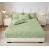 Cearsaf de Pat cu Elastic si 2 Fete de Perna, CoCoLiNo, 180x200x25cm, model FLUTURI, Verde, HCT-012
