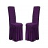 Set 6 Huse de Scaun Creponate Cu Volanase, Mov, HSC-030