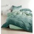Lenjerie pat dublu, 4 piese, Bumbac Satinat Superior, Verde, degrade, OLBS-027