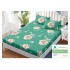 Husa pat cu elastic, Bumbac FINET, 140x200cm, 2 fete de perne 50x70cm, Verde-Multicolor, flori, HDF-197