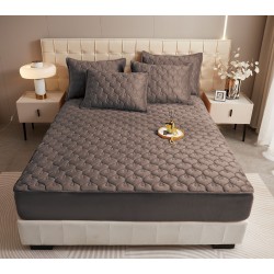 Huse/Topper pentru saltea cu elastic 180x200, Maro inchis, HTC-010