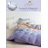 Lenjerie Finet, 4 Piese, Pat 1 persoana, cearsaf cu ELASTIC, Lila, degrade, LOP-024