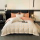 Lenjerie pat dublu, BUMBAC FINET, 6 piese, cu ELASTIC, Crem-Portocaliu, LPL-018 Lenjerii Finet premium  lux cu elastic