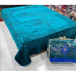 Patura Cocolino dubla si pufoasa perfecta pentru sezonul rece 200 x 230 cm,  Verde, PCDU-012