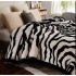 Patura Cocolino dubla si pufoasa perfecta pentru sezonul rece 200 x 230 cm, Negru-Alb, zebra, PCM-045