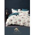 Set Lenjerie de Pat din Finet cu 2 Fete, 6 Piese, Pat 2 Persoane, Alb-Multicolor, flori, LDF-031
