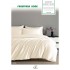 Set Lenjerie Pat Dublu Bumbac Satinat 4 Piese cu Elastic – Crem, LFS-012