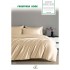 Set Lenjerie Pat Dublu Bumbac Satinat 4 Piese cu Elastic – Crem inchis, LFS-120