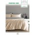 Set Lenjerie Pat Dublu Bumbac Satinat 4 Piese cu Elastic – Bej deschis, LFS-122