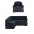 Husa Elastica si Creponata cu Volan pentru Coltar plus Fotoliu, Gri inchis, HCCV-016